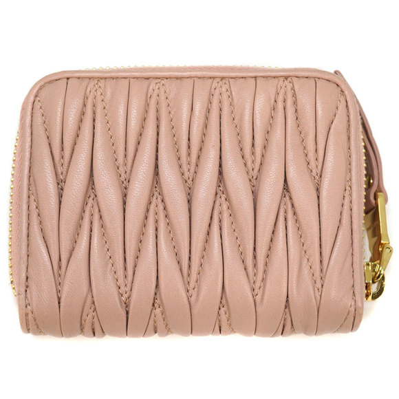 Miu Miu Matelasse Beige Pink Wallet Accessory - Picture 1 of 11